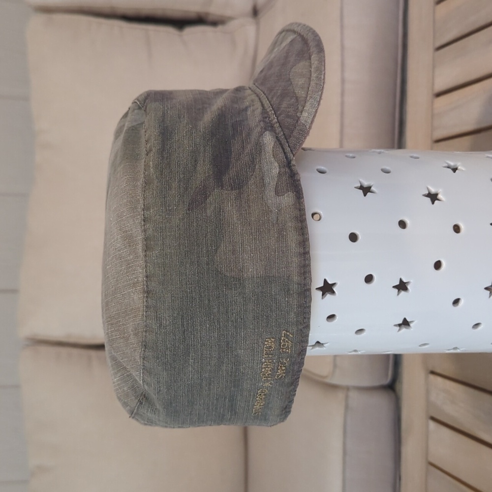 Y2K AEO REVERSIBLE Military Cadet Hat - Camo/Tan - Two Hats In One! - Picture 3 of 12
